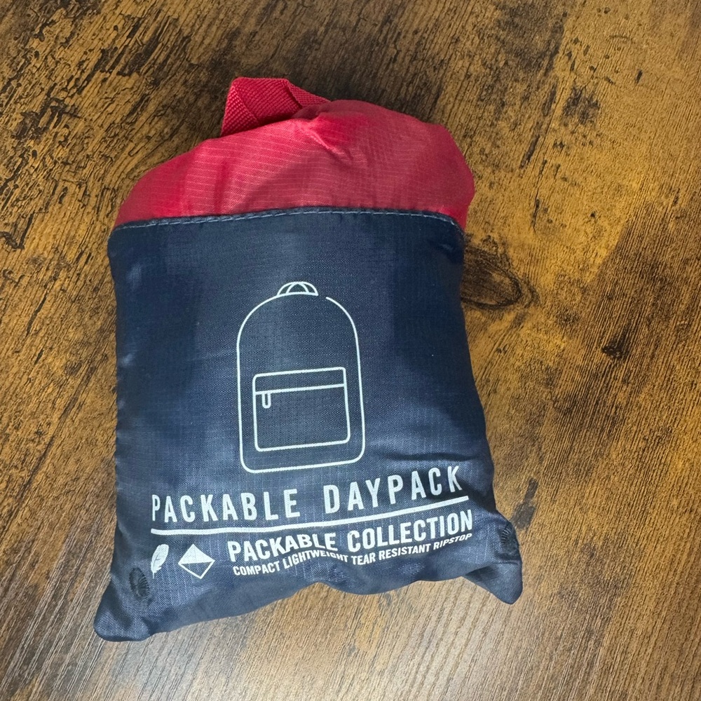 Packable Collection Red and Black Daypack